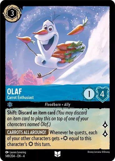 Olaf - Carrot Enthusiast ( Non - foil ) | Ravesburger - Con T de Tlacuache - Ravensburger