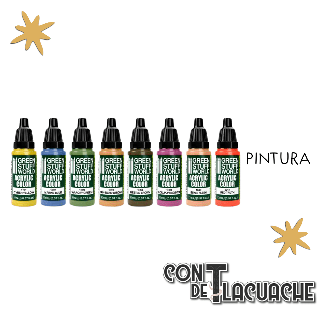 Paint Set - Basic Colors 01 (Box X8) | Green Stuff World - Con T de Tlacuache - Green Stuff World