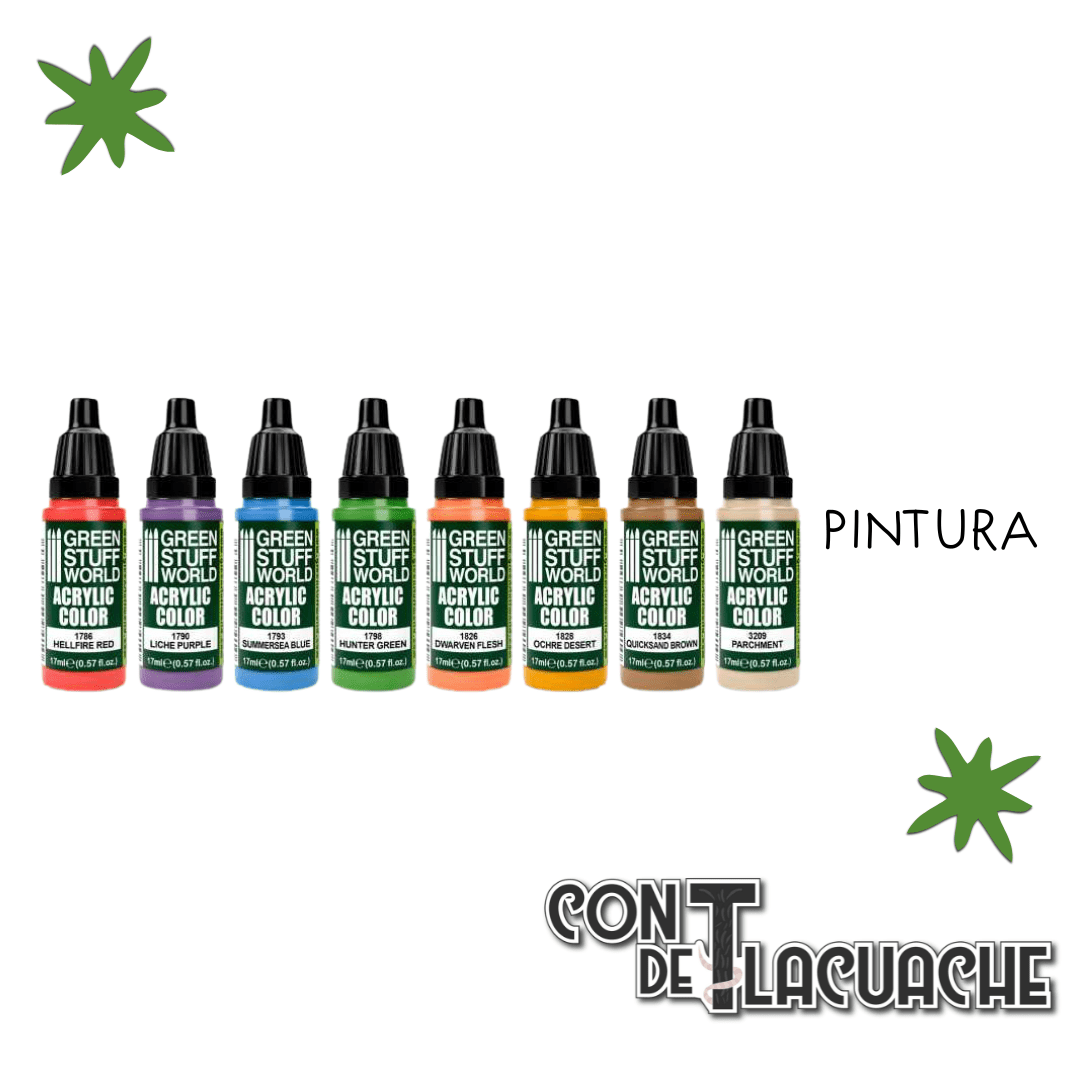 Paint Set - Basic Colors 02 (Box X8) | Green Stuff World - Con T de Tlacuache - Green Stuff World