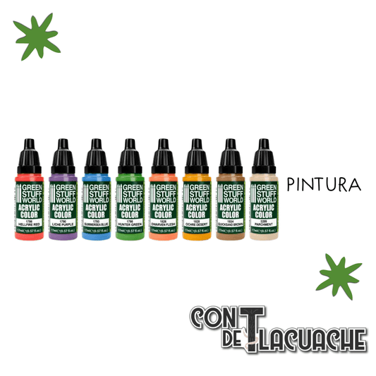 Paint Set - Basic Colors 02 (Box X8) | Green Stuff World - Con T de Tlacuache - Green Stuff World