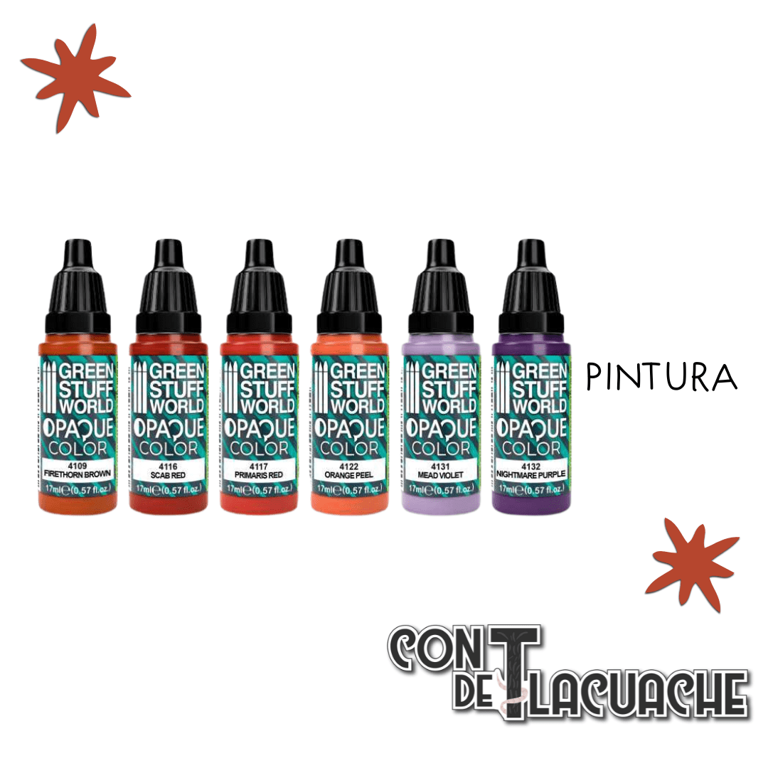 Paint Set - Opaque Colors Warm (Box X6) | Green Stuff World - Con T de Tlacuache - Green Stuff World