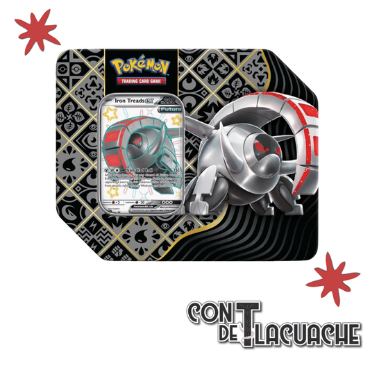 Paldean Fates Shiny Iron Treads Tin | Pokémon TCG - Con T de Tlacuache - Pokemon