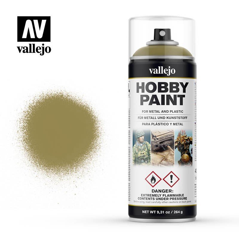 Panzer Yellow Hobby Paint In Spray 400ml (28001) | Vallejo - Con T de Tlacuache - Vallejo