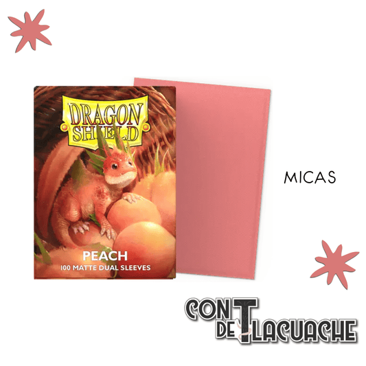 Peach Matte Dual Standard 100pz | Dragon Shield - Con T de Tlacuache - Dragonshield