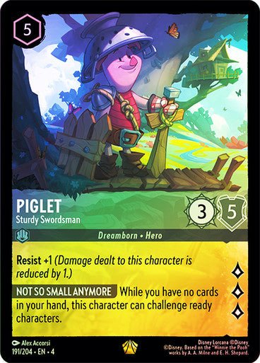 Piglet - Sturdy Swordsman ( Cold Foil ) | Ravesburger - Con T de Tlacuache - Ravensburger