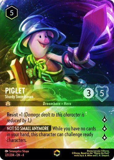 Piglet - Sturdy Swordsman ( Inkwash Foil ) | Ravesburger - Con T de Tlacuache - Ravensburger