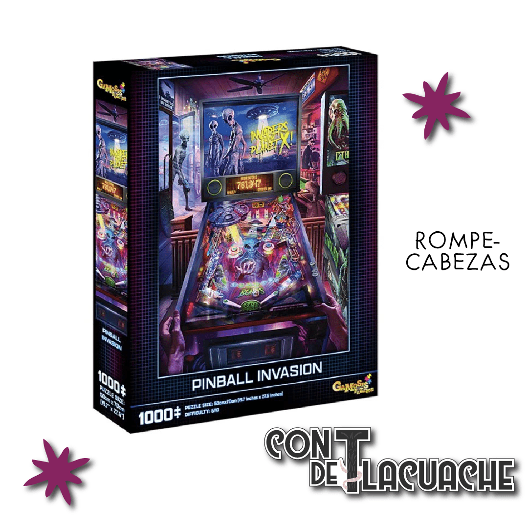 Pinball Invasion (1000pzs) | Gamosis - Con T de Tlacuache - Gamosis