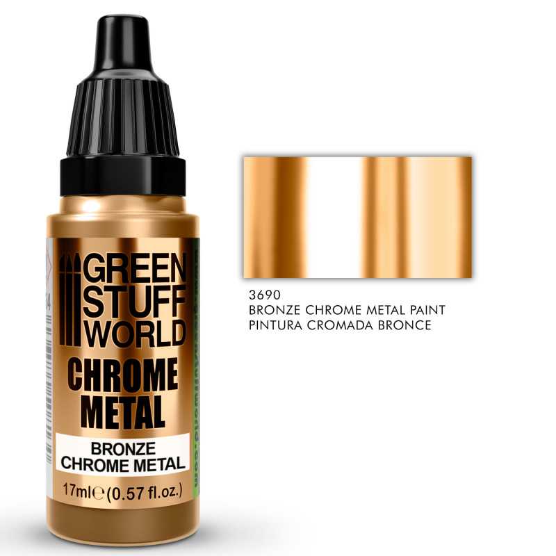 Pintura Cromada Chrome Metal Paint - Bronze Color 17Ml | Green Stuff World - Con T de Tlacuache - Green Stuff World
