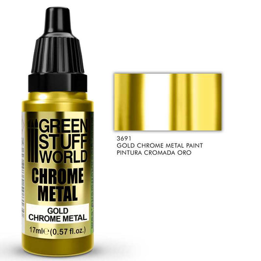 Pintura Cromada Chrome Metal Paint - Gold Color 17Ml | Green Stuff World - Con T de Tlacuache - Green Stuff World