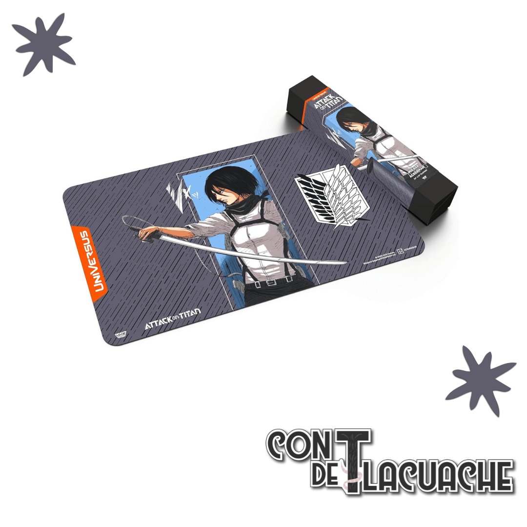 Playmat Attack On Titan: Mikasa | UniVersus - Con T de Tlacuache - UNIVERSUS