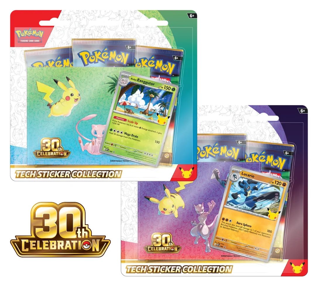 Pokémon TCG: 30th Celebration - Tech Sticker Collection | Pokémon - Con T de Tlacuache - Pokémon