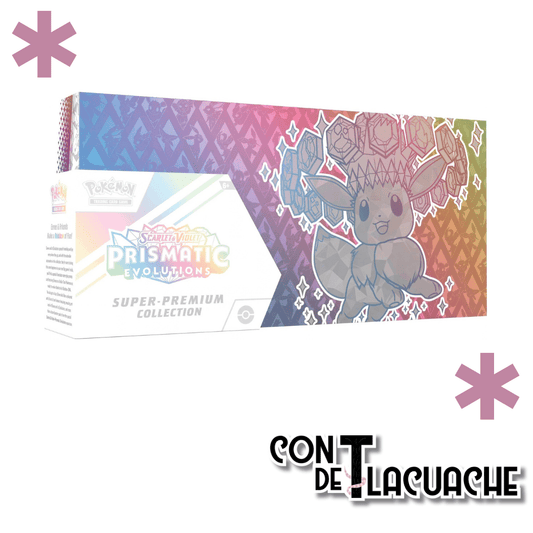 Pokémon TCG: Prismatic Evolutions Super-Premium Collection | Inglés - Con T de Tlacuache - Pokémon