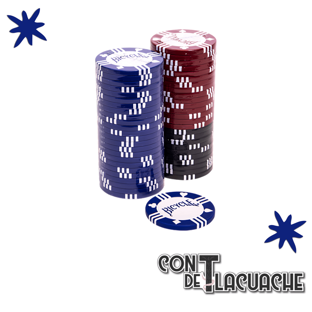 Poker Chips: 8 Gram Clay (50) | Bicycle - Con T de Tlacuache - Con T de Tlacuache