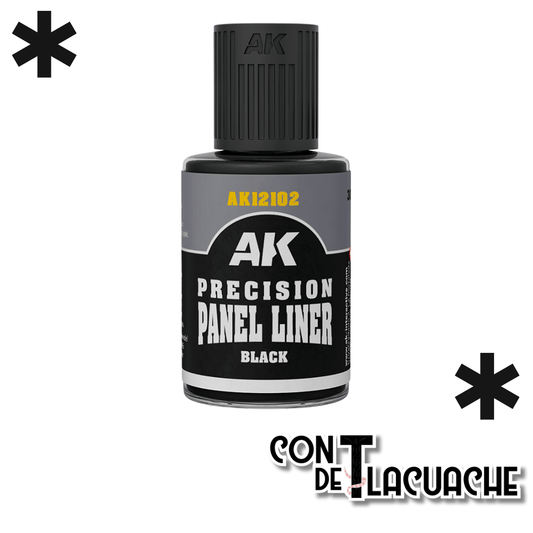 Precision Panel Liner Black 30 ml | AK Interactive - Con T de Tlacuache - AK Interactive