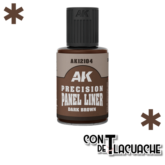 Precision Panel Liner Dark Brown 30 ml | AK Interactive - Con T de Tlacuache - AK Interactive