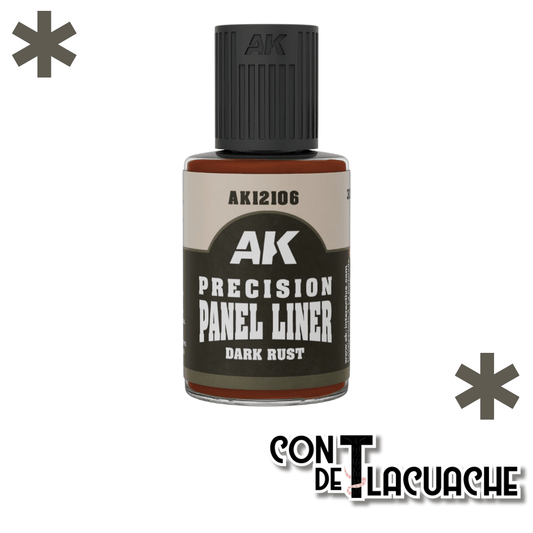 Precision Panel Liner Dark Rust 30 ml | AK Interactive - Con T de Tlacuache - AK Interactive