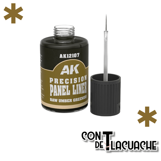 Precision Panel Liner Raw Umber Greenish 30 ml | AK Interactive - Con T de Tlacuache - AK Interactive