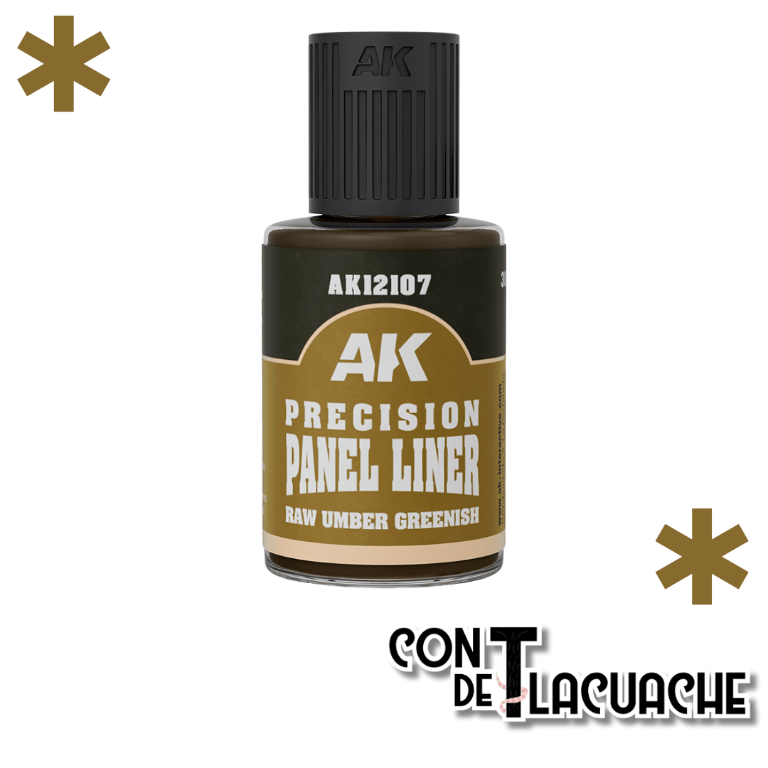 Precision Panel Liner Raw Umber Greenish 30 ml | AK Interactive - Con T de Tlacuache - AK Interactive