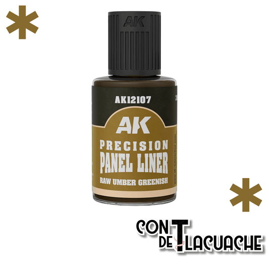 Precision Panel Liner Raw Umber Greenish 30 ml | AK Interactive - Con T de Tlacuache - AK Interactive