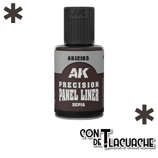 Precision Panel Liner Sepia 30 ml | AK Interactive - Con T de Tlacuache - AK Interactive