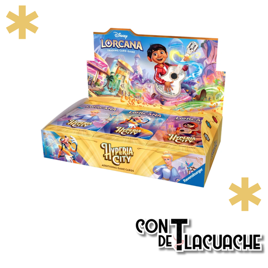 PREVENTA Disney Lorcana: Hyperia City Booster Display (24 sobres) - Con T de Tlacuache - Ravensburger