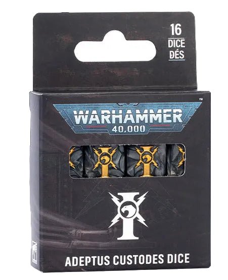 PREVENTA Warhammer 40,000: Adeptus Custodes Dice | Games Workshop - Con T de Tlacuache - Games Workshop