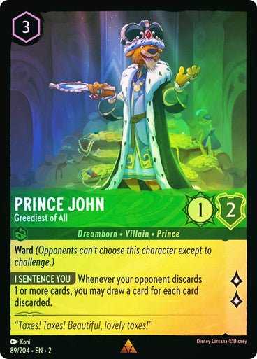 Prince John - Greediest of All (Cold Foil) - Con T de Tlacuache - Ravensburger