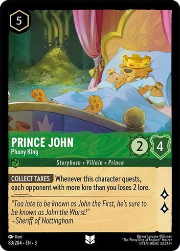 Prince John - Phony King (Non - foil) - Con T de Tlacuache - Ravensburger