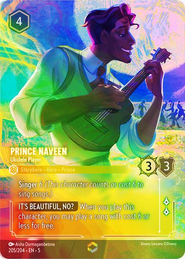 Prince Naveen - Ukulele Player (Inkwash Foil ) - Con T de Tlacuache - Ravensburger