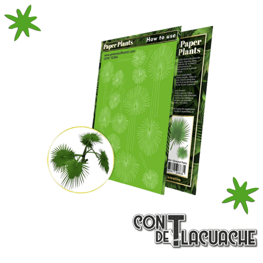 Printed Plants - GROUND PALM plant (laser cut) | Green Stuff World - Con T de Tlacuache - Green Stuff World