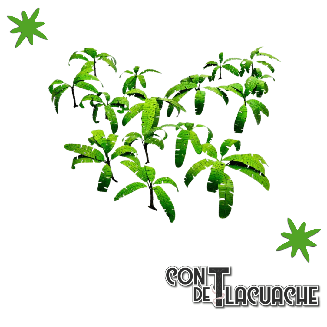 Printed Plants - Musa Palm (Banana) (laser cut) | Green Stuff World - Con T de Tlacuache - Green Stuff World