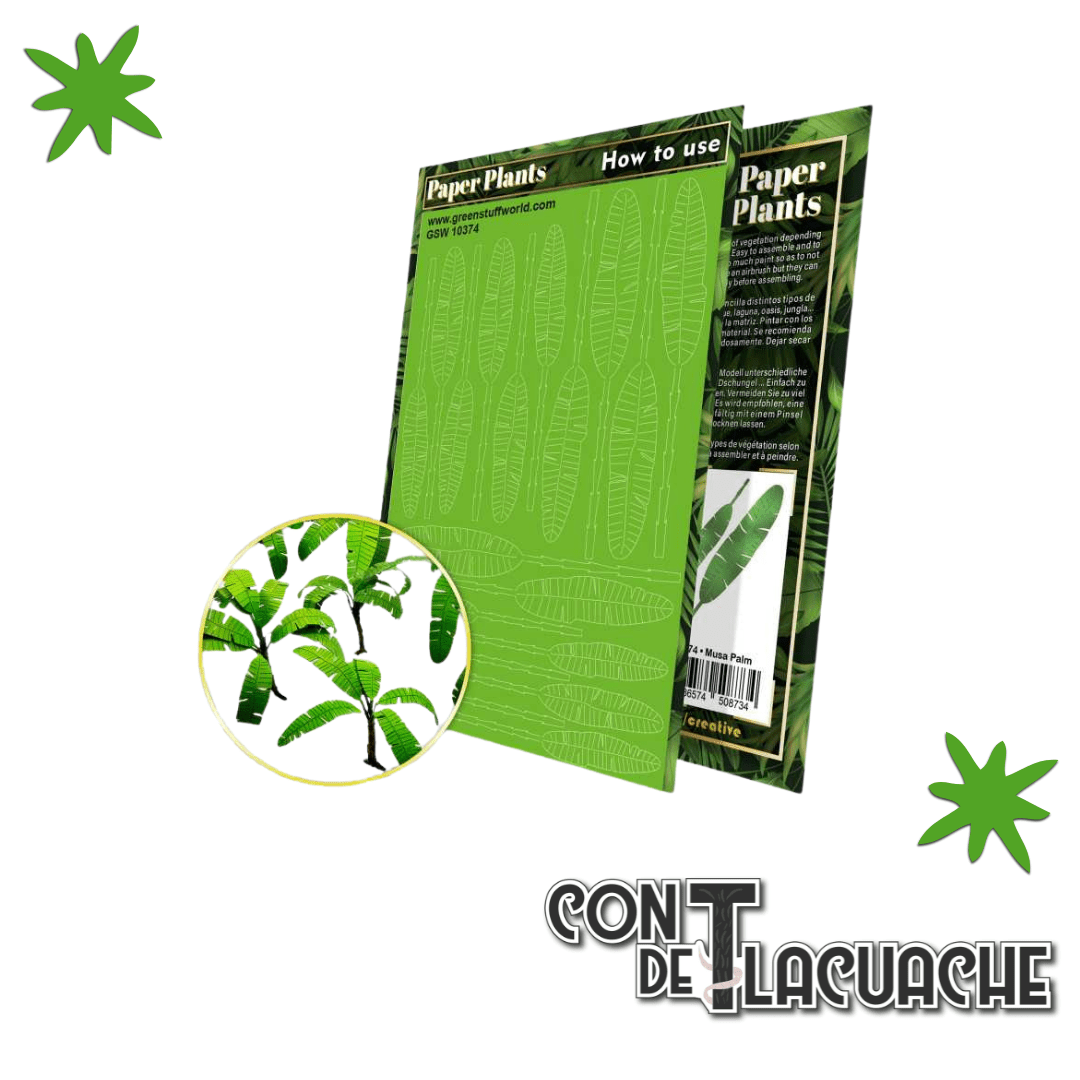 Printed Plants - Musa Palm (Banana) (laser cut) | Green Stuff World - Con T de Tlacuache - Green Stuff World