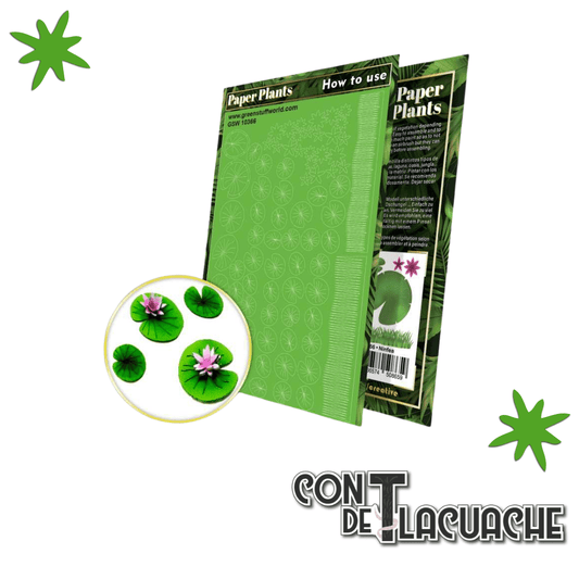 Printed Plants - NINFEA plant (laser cut) | Green Stuff World - Con T de Tlacuache - Green Stuff World