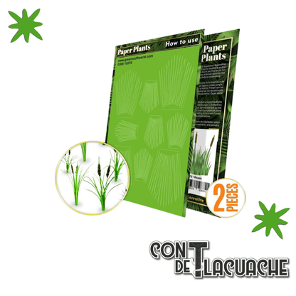 Printed Plants - Reeds (Juncos) x2 (laser cut) | Green Stuff World - Con T de Tlacuache - Green Stuff World