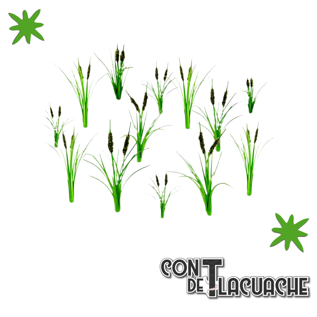 Printed Plants - Reeds (Juncos) x2 (laser cut) | Green Stuff World - Con T de Tlacuache - Green Stuff World