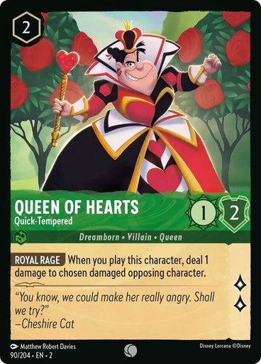 Queen of Hearts - Quick - Tempered (Non - foil) - Con T de Tlacuache - Ravensburger