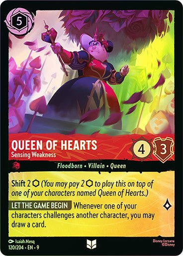 Queen of Hearts - Sensing Weakness (Cold Foil) - Con T de Tlacuache - Ravensburger