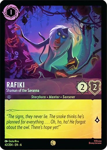 Rafiki - Shaman of the Savanna ( Cold Foil ) - Con T de Tlacuache - Ravensburger