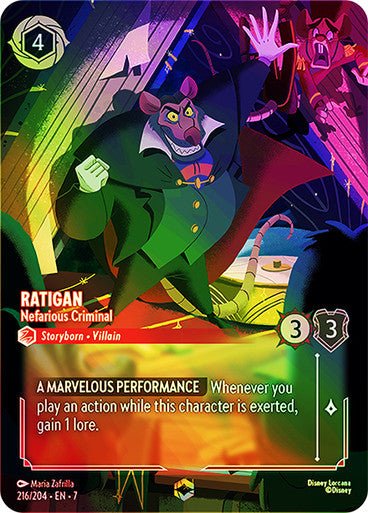 Ratigan - Nefarious Criminal (Inkwash Foil) - Con T de Tlacuache - Ravensburger