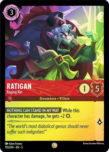 Ratigan - Raging Rat (Cold Foil ) - Con T de Tlacuache - Ravensburger