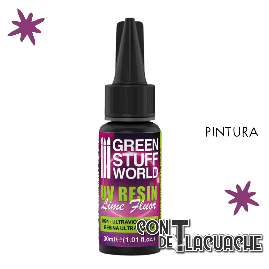 Resina Ultravioleta Fluor Lima - Uv Resin 30Ml - Fluor Lime | Green Stuff World - Con T de Tlacuache - Green Stuff World