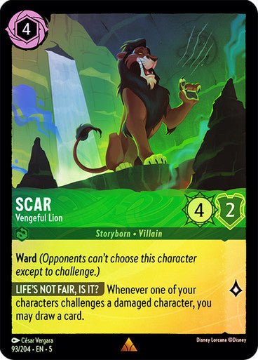 Scar - Vengeful Lion (Cold Foil ) - Con T de Tlacuache - Ravensburger