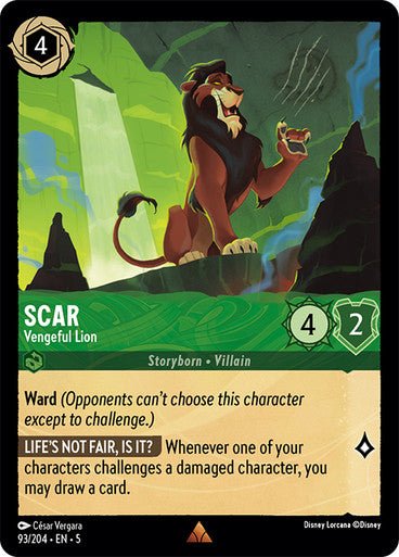 Scar - Vengeful Lion (Non - foil ) - Con T de Tlacuache - Ravensburger