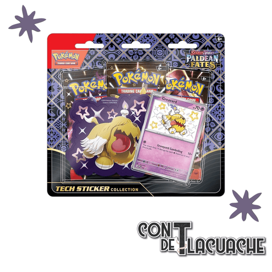Scarlet & Violet Paldean Fates Greavard (3 Booster) Blister | Pokemon TCG - Con T de Tlacuache - Pokemon