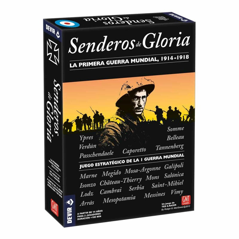 Senderos de Gloria juego en caja de Devir