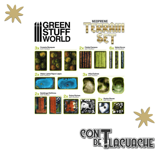 Set de Escenografia Neopreno / Neoprene terrain set | Green Stuff World - Con T de Tlacuache - Green Stuff World