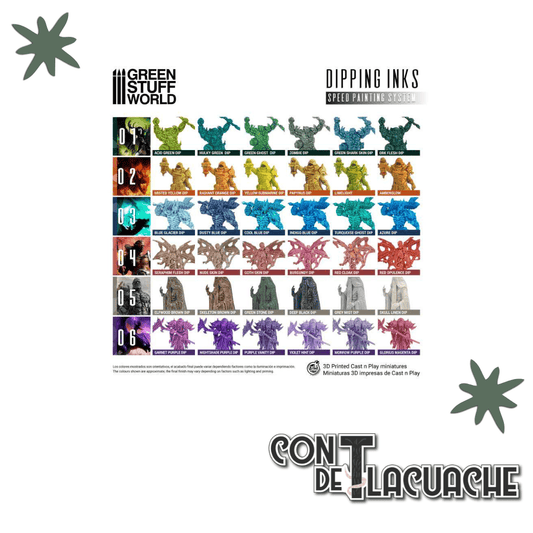 Set de Pintura / Paint Set - Dipping collection 01 (GREEN) | Green Stuff World - Con T de Tlacuache - Green Stuff World