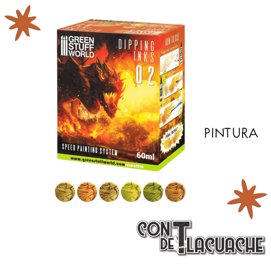 Set de Pintura / Paint Set - Dipping collection 02 (ORANGE/YELLOW) | Green Stuff World - Con T de Tlacuache - Green Stuff World