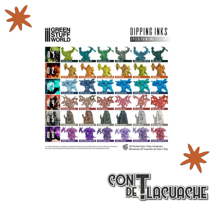 Set de Pintura / Paint Set - Dipping collection 02 (ORANGE/YELLOW) | Green Stuff World - Con T de Tlacuache - Green Stuff World