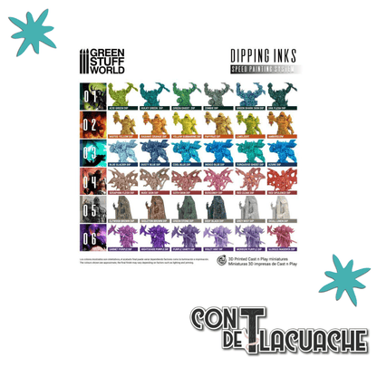 Set de Pintura / Paint Set - Dipping collection 03 (BLUE/TURQUOISE) | Green Stuff World - Con T de Tlacuache - Green Stuff World